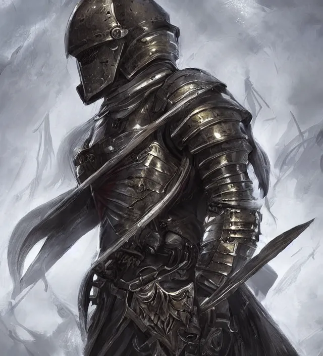 Prompt: a soldier / knight in the style of high fantasy art in the style of science fiction art trending on artstation deviantart pinterest hyper detailed photorealistic highlights and shadow hd 8 k post - processing high resolution