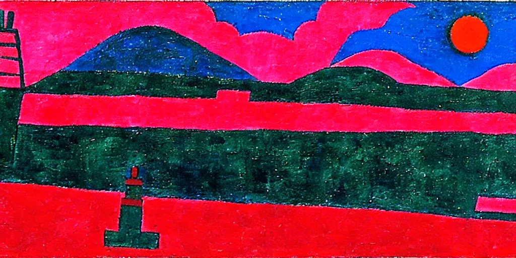 Image similar to Oaxaca city in the style of Rufino Tamayo