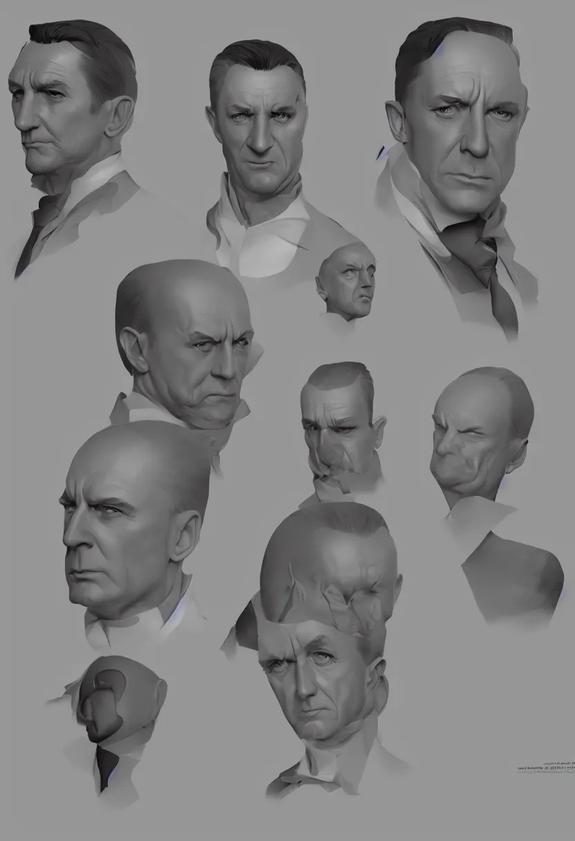 Image similar to character portrait new james bond villain, trending on artstation, cgsociety