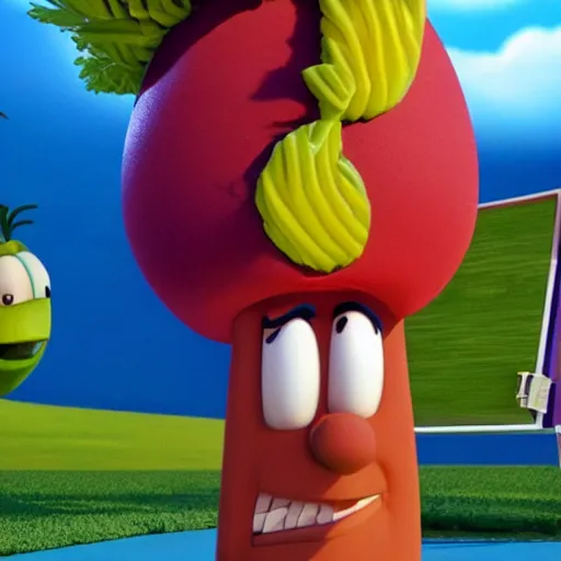 Image similar to still of lebron james as a character in veggietales, veggietales episode and style, 8 k, 4 k, high quality, hyperdetailed