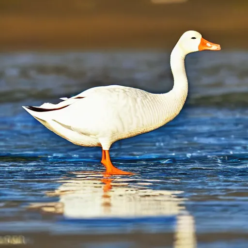 Prompt: white goose reading a book, award winning, nature photography, national geographic, 8 k