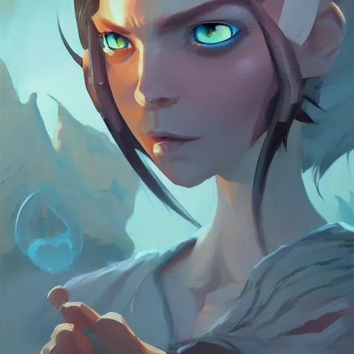 Image similar to face icon stylized minimalist magic : the gathering, loftis, cory behance hd by jesper ejsing, by rhads, makoto shinkai and lois van baarle, ilya kuvshinov, rossdraws global illumination