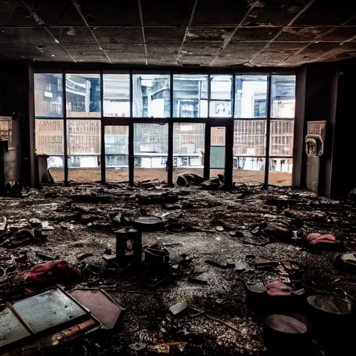 Image similar to photograph of the inside of a rundown hidden club filled with people on a busy night, closeup, brutalist design, cyberpunk, sigma 85mm f/1.4, 4k, depth of field, high resolution, 4k, 8k, hd, full color