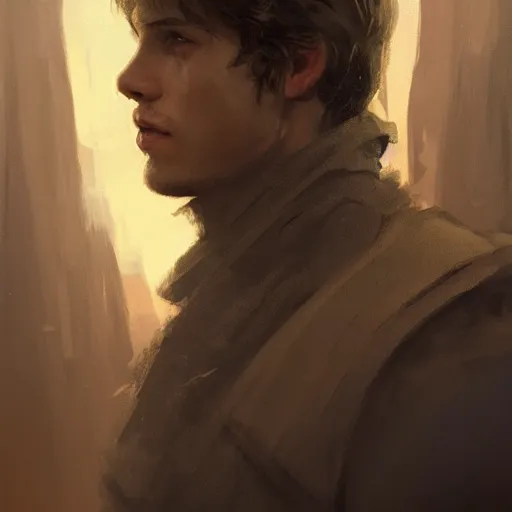 Image similar to portrait of a man by Greg Rutkowski, Ben Skywalker from the Star Wars Expanded Universe, highly detailed portrait, digital painting, artstation, concept art, smooth, sharp foccus ilustration, Artstation HQ