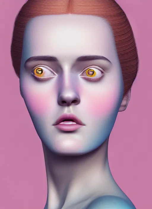 Image similar to Kodak Portra 400, 8K, soft light, volumetric lighting, highly detailed, fine art portrait photography in style of Flora Borsi, britt marling style 3/4 face morphing with soft colors tropical fishes, metamorphosis complex 3d render , 150 mm lens, soft blur background, bust with intricate details, elegant, hyper realistic, ultra detailed, octane render, etheric, outworldly colours, emotionally evoking, head in focus, fantasy, ornamental, intricate, elegant, 8K, soft light, volumetric underwater lighting, highly detailed, Refined, Highly Detailed, soft lighting colors scheme, fine art photography, Hyper realistic, photo realistic