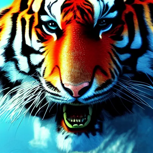 Image similar to ilustration from comic book called'tiger white'- realistic - photorealistic - hd - trending art comic artstation - ilustrator - detailed