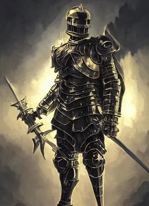 Prompt: king knight in modular armor, wielding a magical lance, full body heroic pose. dark water, solarpunk, pearl armor, futuristic fantasy, highly detailed, digital painting, trending on art station, concept art, sharp focus, edge light on armor, golden hour, rembrandt, illustration, art by artgerm and nixeu and greg rutkowski and magali villeneuve.
