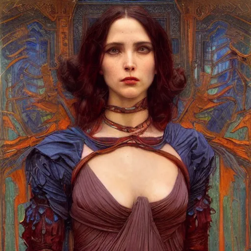 Prompt: a painting in the style of donato giancola, and in the style of tom bagshaw, and in the style of john william waterhouse. smooth, sharp focus, semi - realism, symmetry.