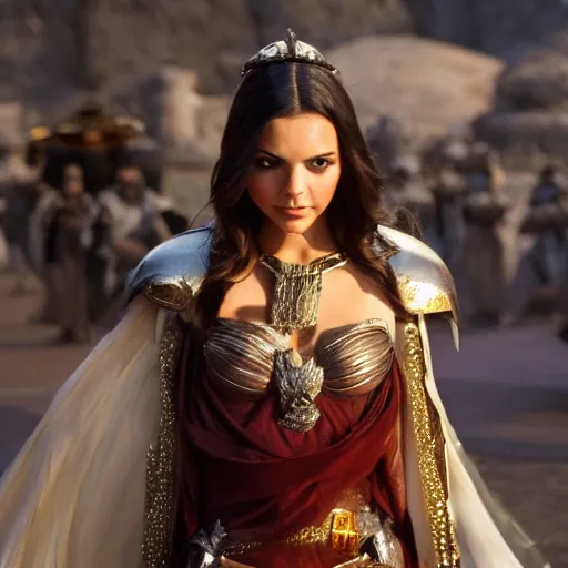 Image similar to victoria justice with huge chest as princess padme in star wars, 8k resolution, full HD, cinematic lighting, award winning, anatomically correct