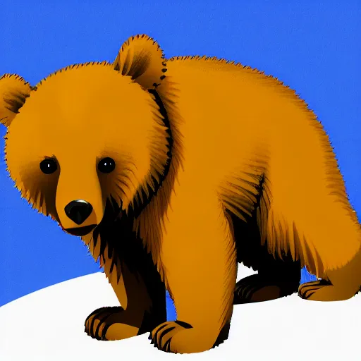 Prompt: a digital art of a bear made out of gelatin