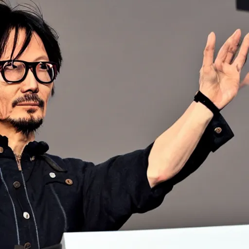 Image similar to Hideo Kojima on his 2020 United States presidential campaign