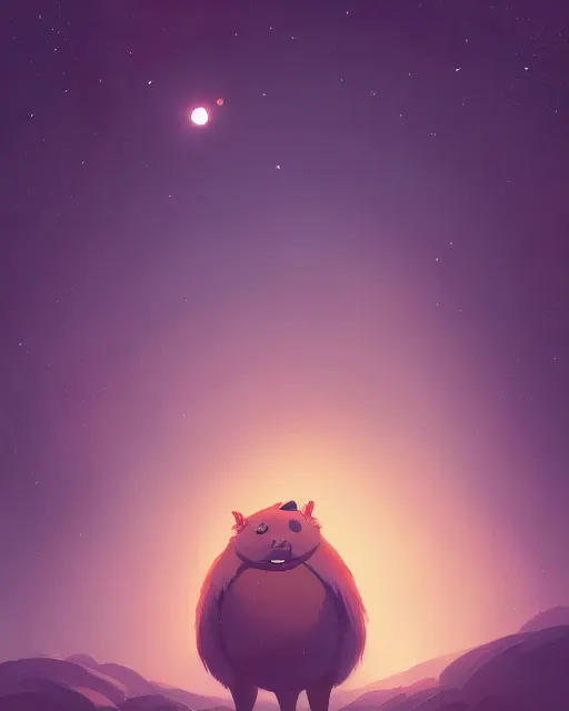 Image similar to kipo ( kipo and the age of wonderbeasts ) standing under the stars with an arm raised to the night sky, in professional makeup, dramatic lighting, by lois van baarle, greg rutkowski, ( ilya kuvshinov ), 4 k, trending on artstation