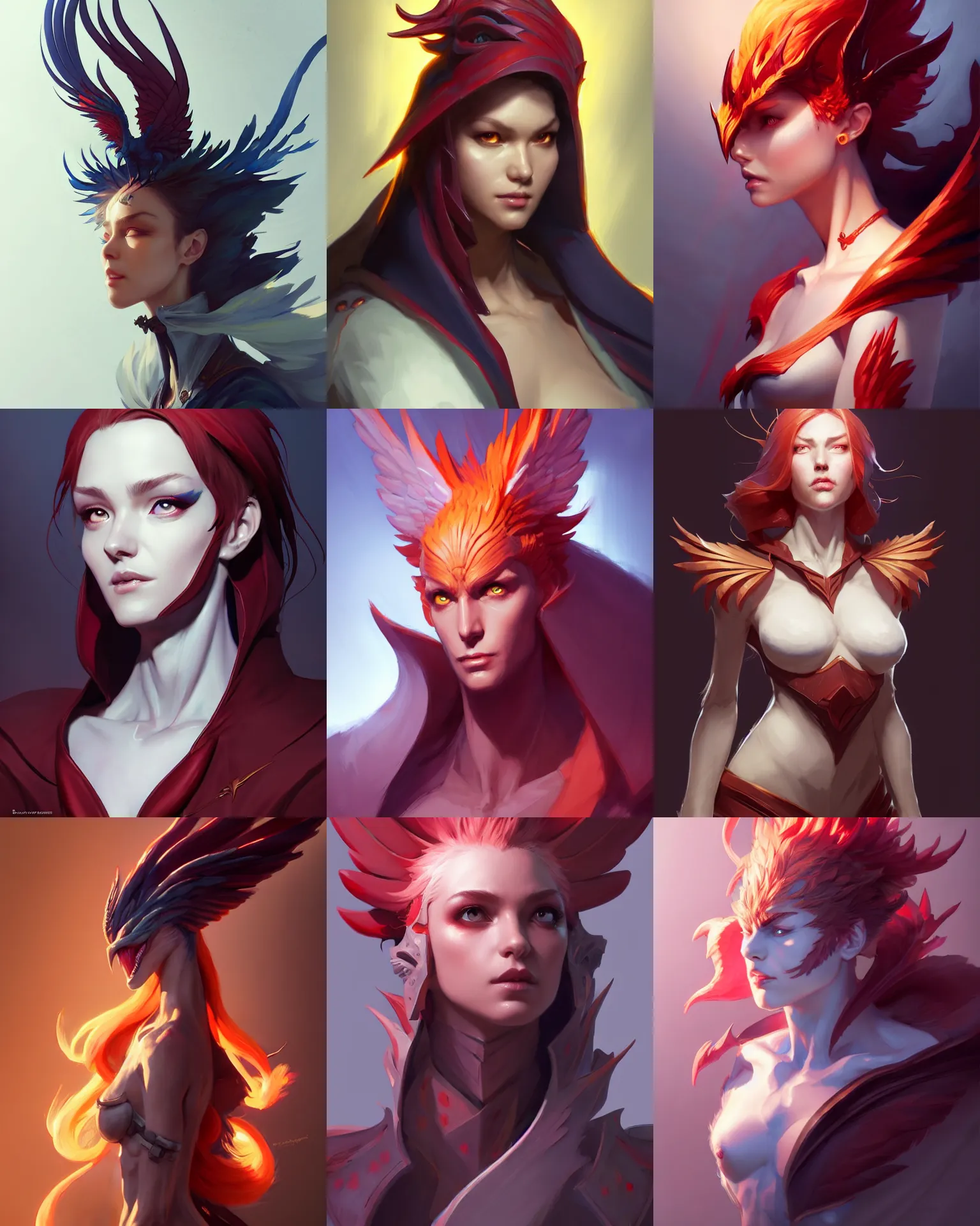 Prompt: character concept art of a pheonix from valorant | | distinct - fine, key visual, realistic shaded perfect face, fine details by stanley artgerm lau, wlop, rossdraws, james jean, andrei riabovitchev, marc simonetti, sakimichan, and jakub rebelka, trending on artstation