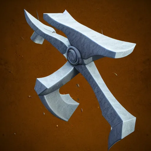 Image similar to an axe elemental, whirling energy made of axes, dramatic, cinematic, made in blender