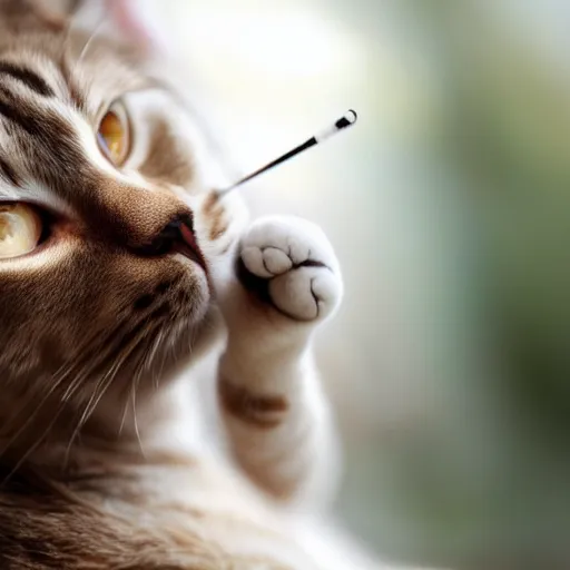 Image similar to elegant cat smoking