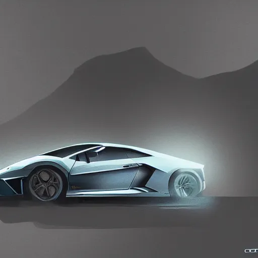 Prompt: lamborghini digital art in the style of greg rutkowski and craig mullins, 4 k