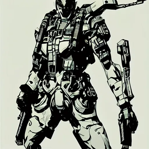 Prompt: jetstream sam by yoji shinkawa