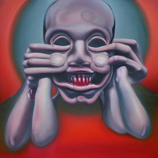 Image similar to psychotic mind on nirvana, surrealism, oil on canvas, masterpiece, award - winning