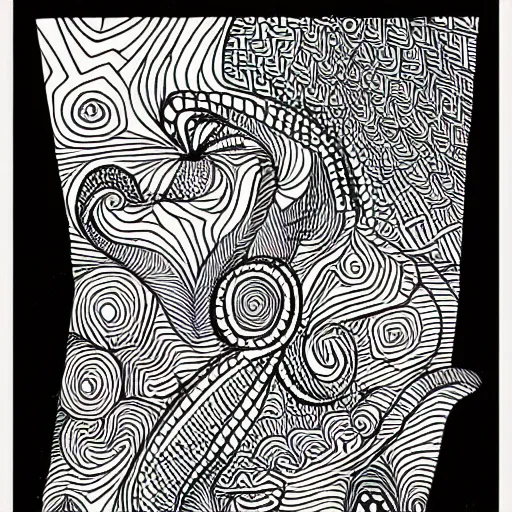 Image similar to zentangle glitchart