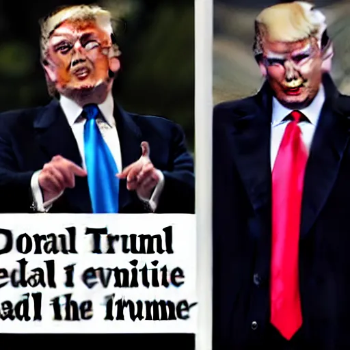 Prompt: donald trump as an evil vampire