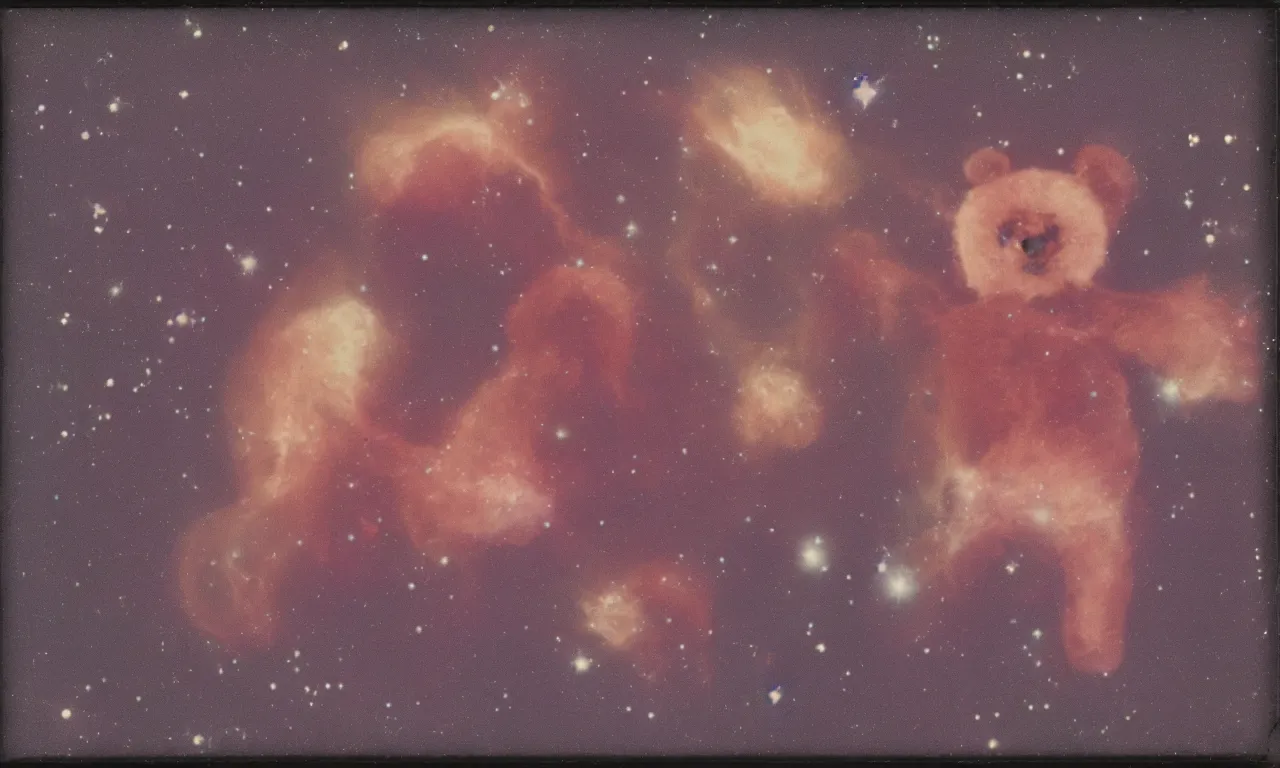 Image similar to the great teddy bear nebula polaroid 1 9 7 2