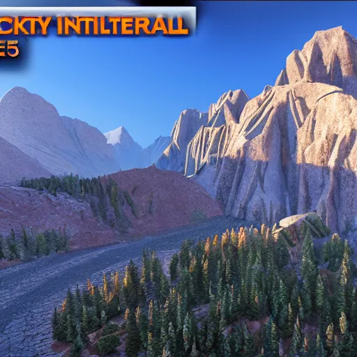 Image similar to rocky mountains, detailed, unreal engine 5