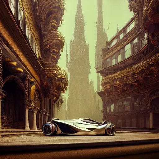 Image similar to supercar : by michal karcz, daniel merriam, victo ngai and guillermo del toro : ornate, dynamic, particulate, intricate, c elegant, highly detailed, centered, artstation, smooth, sharp focus, octane render