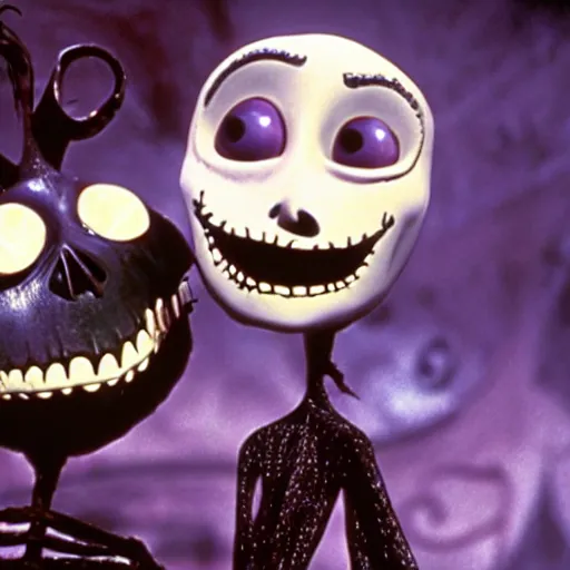 Prompt: Coraline in The Nightmare Before Christmas (1993) film, HD photo