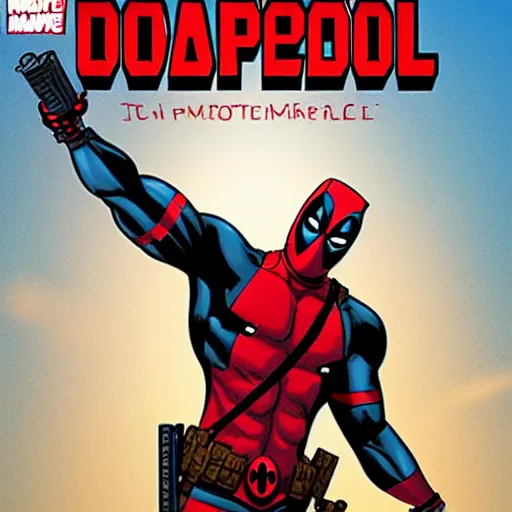 Image similar to deadpool comic, by ty templeton, comic book art