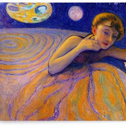 Image similar to Liminal space in outer space by Henri Lebasque