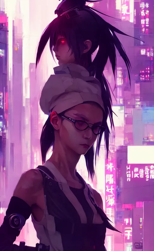 prompthunt: cyberpunk anime girl walk on the street, cyberpunk oni mask, 3  / 4 shot, street night, beautiful face, grafity, arcane, detail, good face,  pose model, concept art, in style of yoji