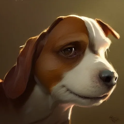 Image similar to portrait of jack russel terrier, cute pixar concept art, highly detailed, digital painting, artstation, concept art, smooth, sharp focus, illustration, art by artgerm, greg rutkowski and alphonse mucha