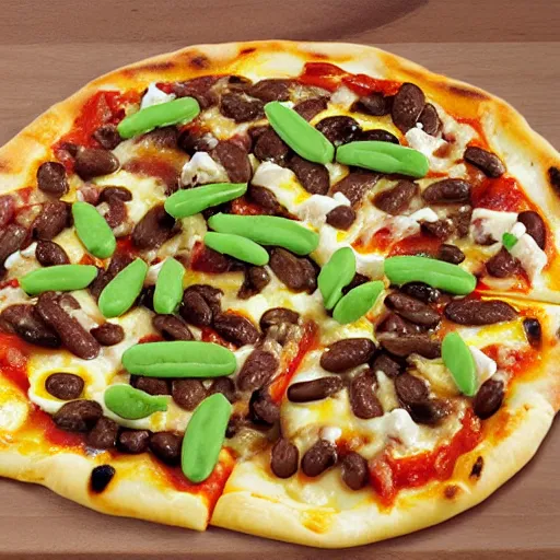 Image similar to bean pizza