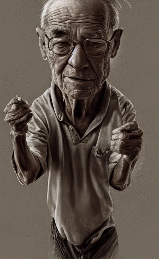 Image similar to old man doing hard work, do what we can, then leave it to god, d & d, non - fiction, intricate, elegant, highly detailed, digital painting, discipline object position, dynamic form, unbroken image,, concept art, intricate, sharp focus, illustration, art by robin eley, paul lung, samuel silva