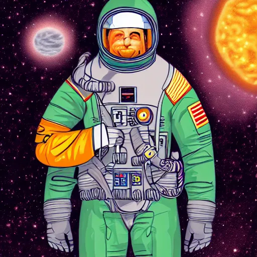 Prompt: man astronautgorilla, digital art