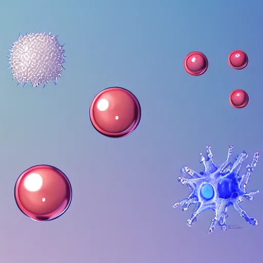 Image similar to concept art of nanoparticles by jama jurabaev