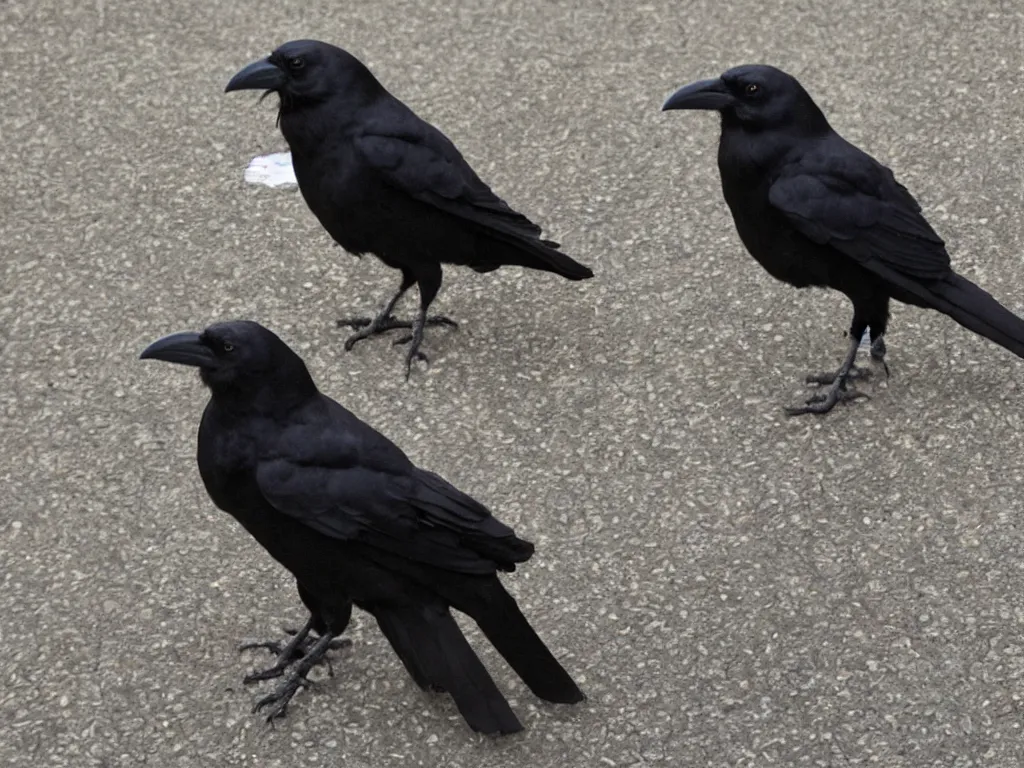 Image similar to a crow that looks like a stuffed animal