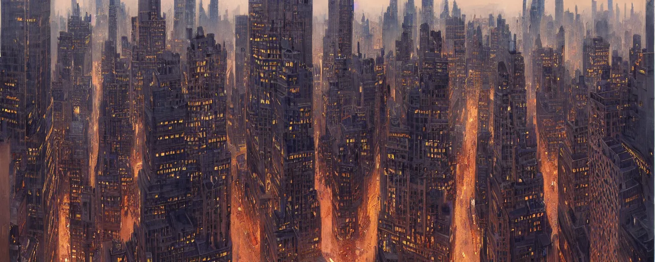 Prompt: photo of new york city center. aerial. architecture. cinematic lighting. photorealistic. trending on artstation. cgsociety. art by greg rutkowski and moebius