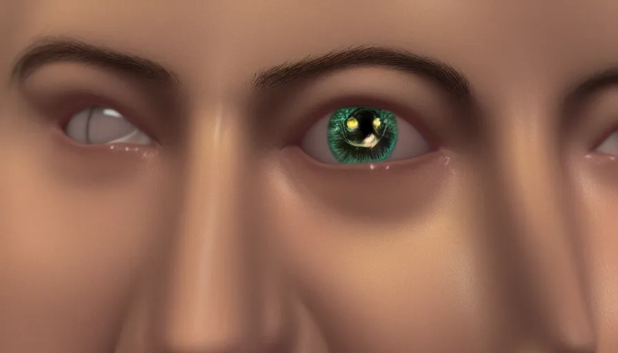 Prompt: human close - up, sss, pbr material, refraction, skin