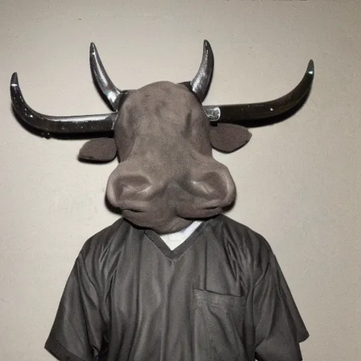 Image similar to inmate with bull head