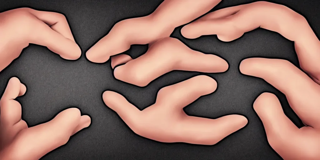 Prompt: ultra realistic hands closeup cartoon character strip