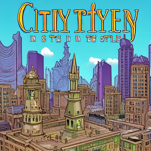 Image similar to city in the style of arcane series