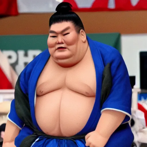 Prompt: Donald Trump as a sumo wrestler