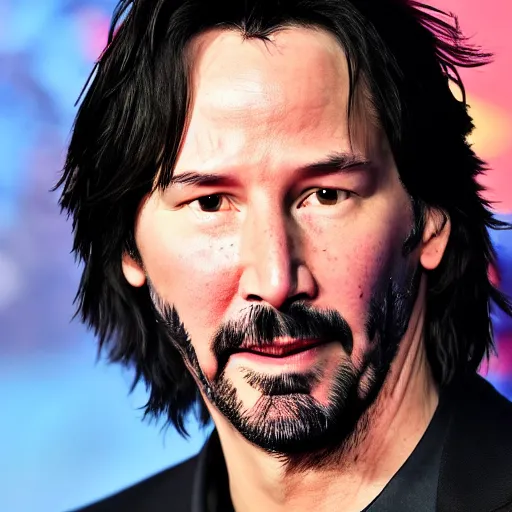 Image similar to photograph of keanu reeves as a 7 5 year old man, aged