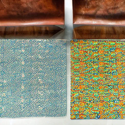 Image similar to glitched - out rugs designed from traditional textiles by faig ahmed,