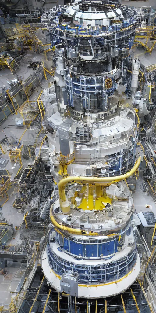 Prompt: reactor of controllable nuclear fusion power station.