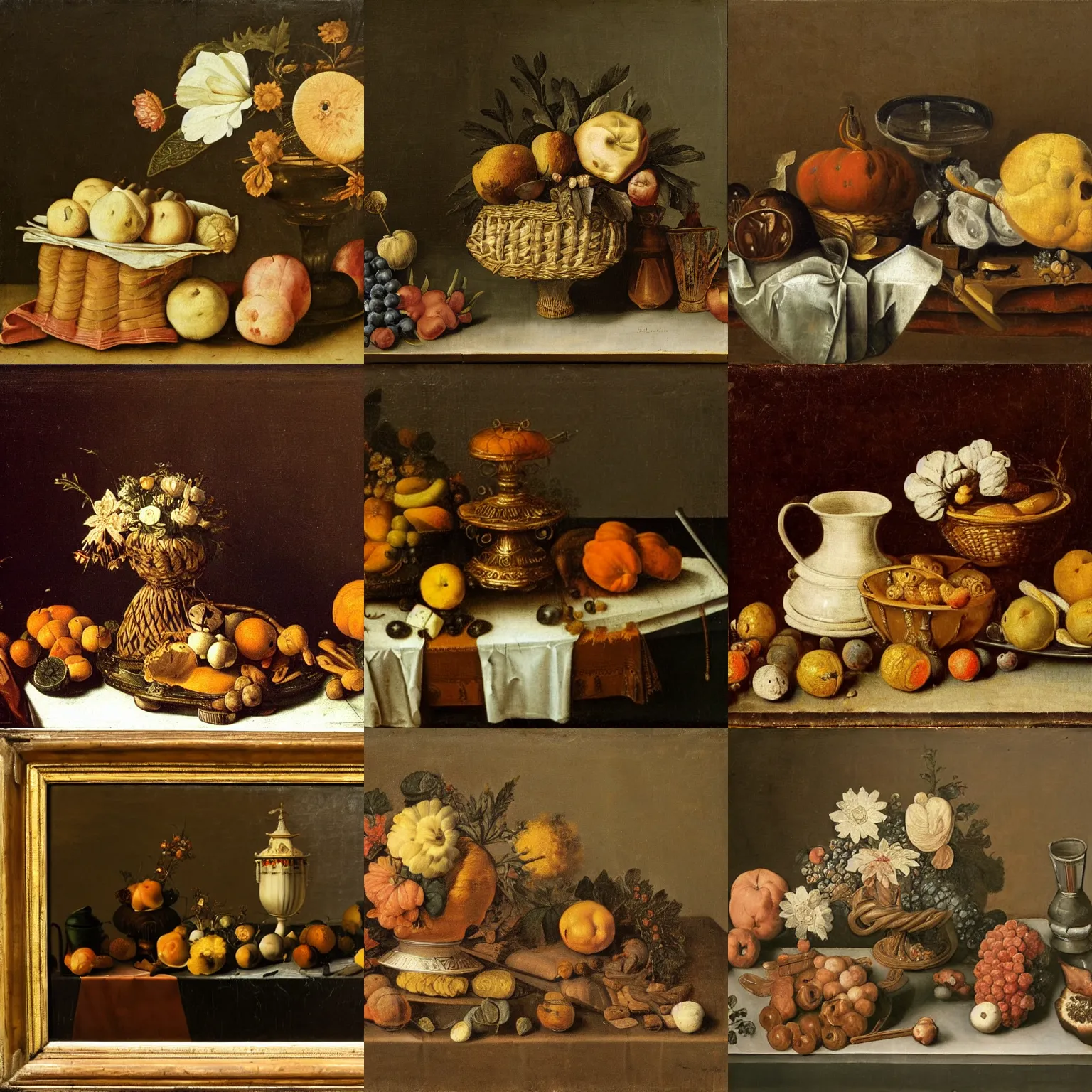 Prompt: Dutch Still Lifes of the 1600s