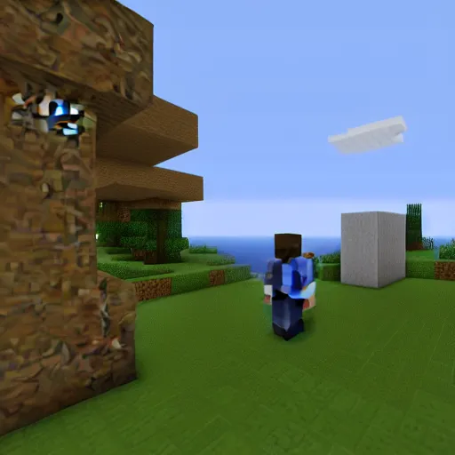 Prompt: minecraft beta screenshot