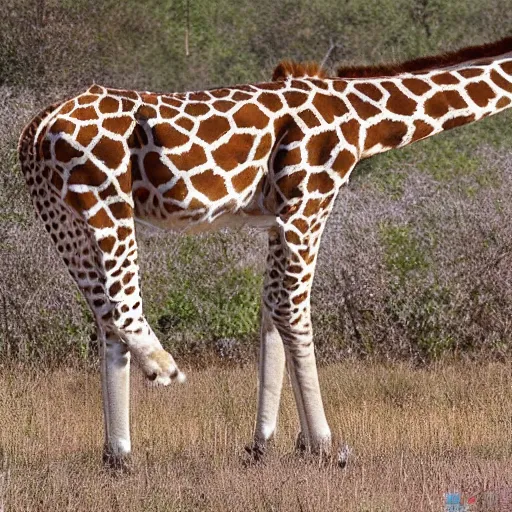 Image similar to cat giraffe hybrid, rare photograph