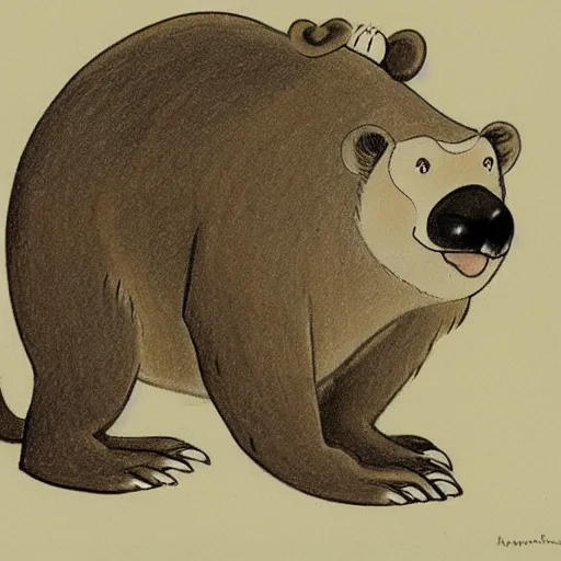 Image similar to drawing from 1 9 2 0's disney animation, monkey polar bear, fat rabbit frog